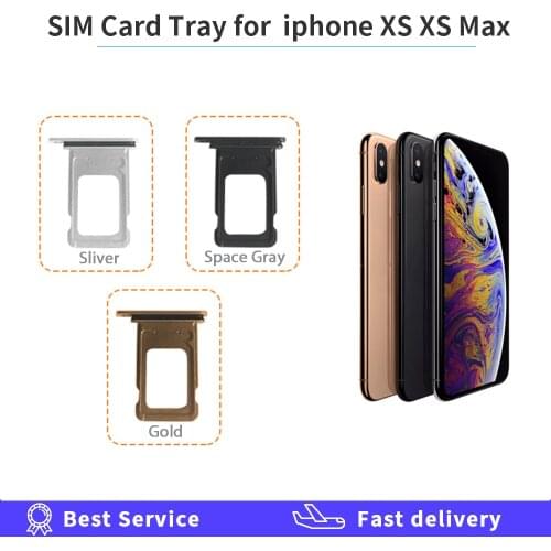 New dual SIM Card Reader Connector Socket Tray Holder Slot Module for iPhone XS Max single sim tray frame Replacement Parts