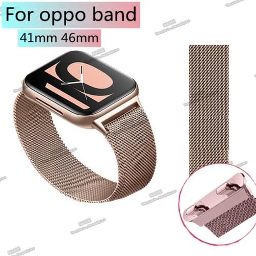 Milan Strap For Oppo Watch Band 41mm 46mm Stainless Steel Metal Bracelet Correa for Oppo Watch Band 41mm 46mm Accessories