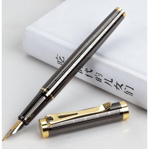 1Pcs Classic Business High Quality F Nib Fountain Pen Stationery School & Office Writing Pen Full Metal Ink Pens