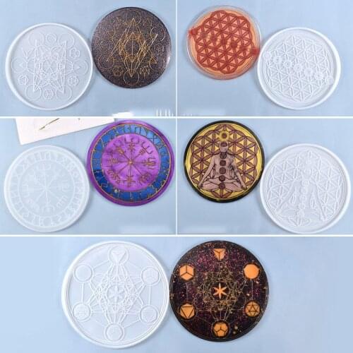 Divination Compass Silicone Mold for DIY Constellation Tray Epoxy Uv Resin Molds Jewelry Tools