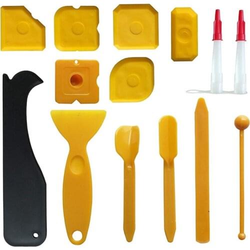 Hot Silicone Sealant Smoothing Tools, Sealant Smoother Caulk Finishing Profiler Former Applicator for Bathroom, 14 Pieces