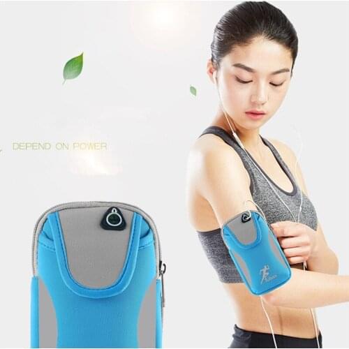 Sport Armband Handbag Gym Running Pouch Arm Bag Mobile Phone Holder Bag with Headphone Hole Can Enjoy Music