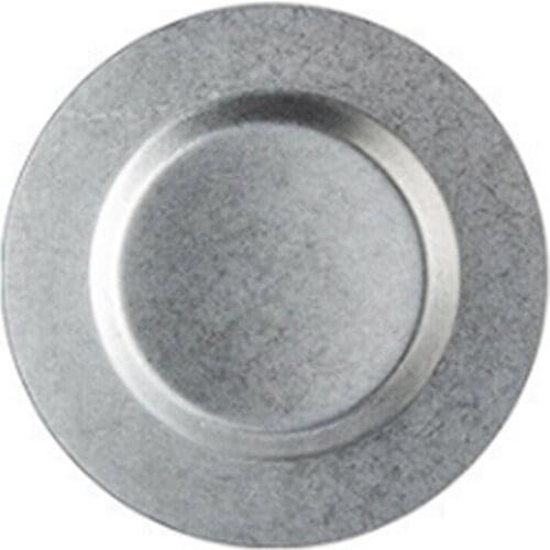 American Restaurant Old Frosted Silver Vintage 304 Stainless Steel Plate Dessert Plate Round Flat Plate Dinner Plate