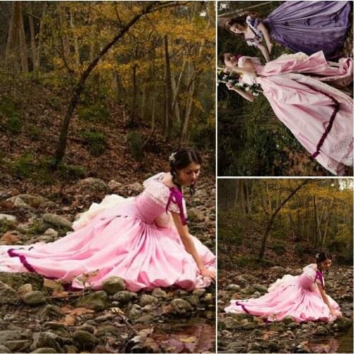 Historical19 Century Red Vintage Costumes 1860S Victorian Civil War Ana Karenina Gown Dress Scarlett dresses US 4-36 C-149