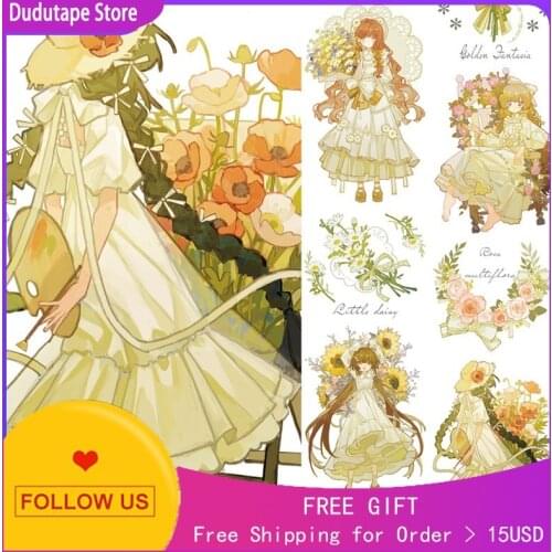 Journal Washi Tape Sticker Character Flower Long Cycle Special Oil