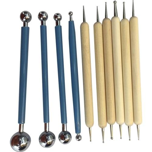 FUNN-10 Piece Dotting Tools Ball Styluses for Mandala Rock Painting, Pottery Clay Craft, Embossing Art