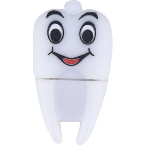 Cartoon pen drive smile tooth usb flash drive white teeth memory stick 4GB 8GB 16GB 32GB 64GB 128GB 256GB pendrive u stick gift