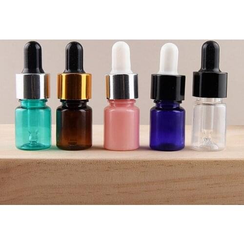 10pcs 5ml Emty Dropper Bottles PET Colorful Plastic Essential Oil Tube Container Wholesale Travel Portable Mini Perfume Bottle