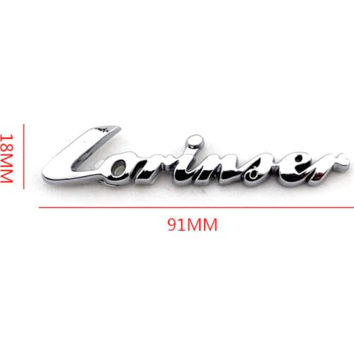 3D chrome Lorinser car letter rear emblem auto badge sticker logo decal for benz
