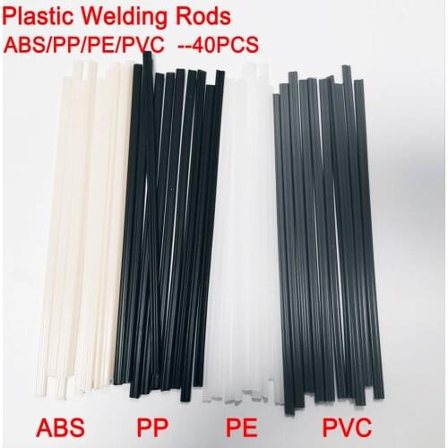 40Pcs Non-Toxic Plastic Welding Rods ABS/PP/PVC/PE for Welder Gun/Hot Air 1Pc=20mm