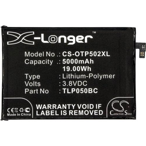 Cameron Sino 5000mAh Battery for Alcatel 5023F,One Touch Pixi 4 Plus Power,One Touch Pixi 4 Plus Power Du Mobile Smartphone