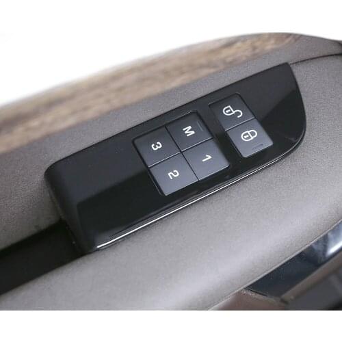 Piano Black Car Child Safety Door Lock Switch Panel Cover Trim For Land Rover Discovery 5 2017-2018 Car Accesssories 4pcs/set