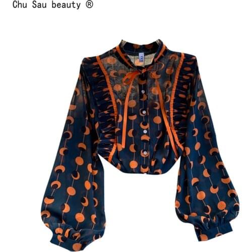 Блузки с воротником стойка Chu Sau beauty China At AliExpress