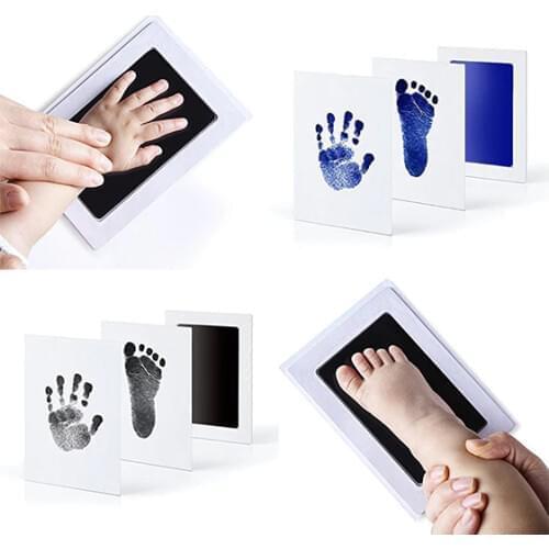 Baby Non-Toxic Handprint Footprint Imprint Kit Souvenirs Casting Newborn Hand Ink Pad Baby Kids Birthday Gift Creative Keepsake