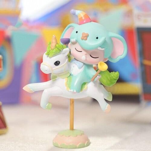 Blind Box Toys DILEE Amusement Park Carousel Blind Box Guess Bag Caja Ciega Blind Bag Anime Figures Cute Model Doll Girl Gift