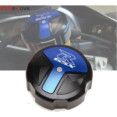 For Suzuki Gsxr 600 GSX-R 750 GSXR600 GSX R 750 1000 With Logo gsxr CNC Front Brake Fluid Cap Master Cylinder Reservoir Cover