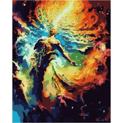 Painting By Numbers Dropshipping Angry Talented Woman Figure DIY Decor Posters and Prints Modern Living room Artwork Picture