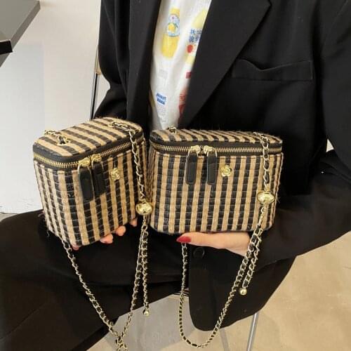 Classic Designer Box Weave Crossbody Shoulder Bags Womens Luxury Brand Bag Female Handbag and Purse Fashion Chain Messenger Bag