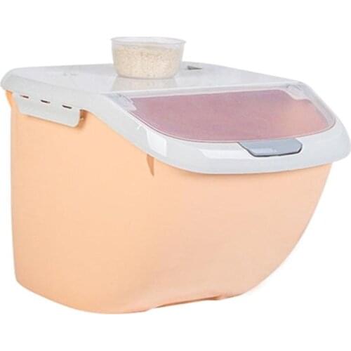 6kg Rice Storage Box Grain Cereal Dispenser Flip Lid Food Organizer Container Kitchen Tool