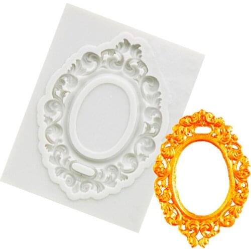 Hot Sales Mini DIY Lace Frame Silicone Mold Sugar Craft Fudge Chocolate Clay Craft Resin Mold Cake Decoration Tool