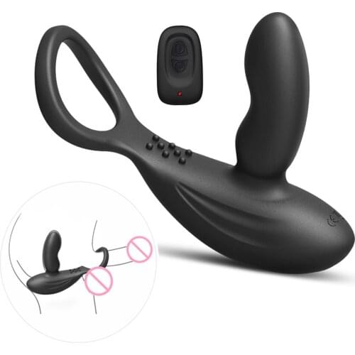 Prostate Massager Butt Vibrator Cock Penis Ring Sex Toys For Men Male With Remote Control Vibrating Anal Plug Satisfaction Store
