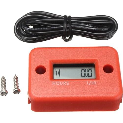 Mayitr 1pc Motorcycle Digital Hour Meter Gauge Engine For Boat Generator Lawn Mower Scooter ATV Accessories Parts
