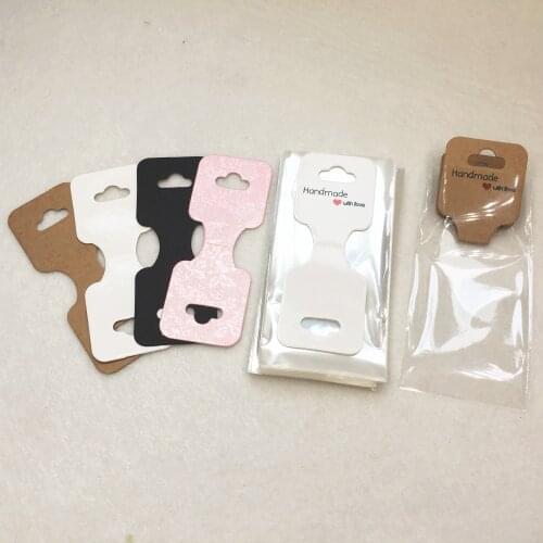 Marble Printed Jewelry Cards Kraft Paper Jewelry Accessory Sets For Necklace Headband Bracelet Rubber Band Holder Paper Cards