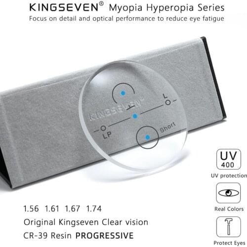 KINGSEVEN Anti-Blu-ray Progressive Multifocal Lenses Prescription Myopia Lens 1.56 1.61 1.67 Glasses Lense