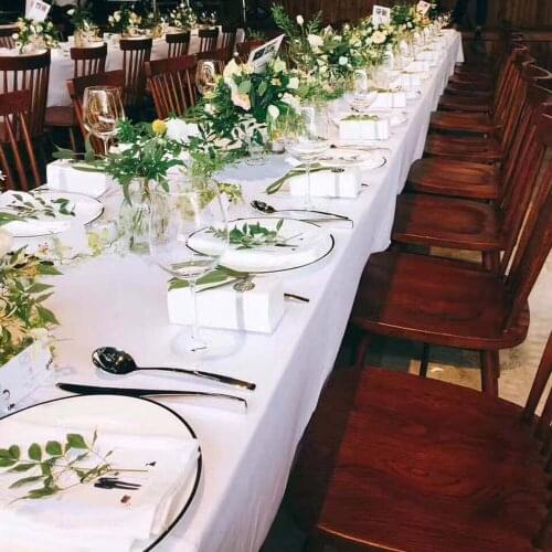 New 1PC 1.4*1.8m Rectangle 100% Cotton Western Restaurant White Table Cloth Cover Wedding Decoration Hotel Banquet Tablecloth