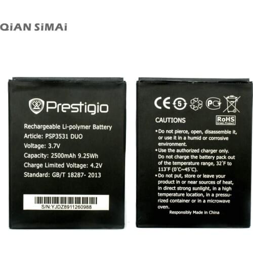 New PSP3530 2500mAh New Li-ion Battery For Prestigio PSP3530 DUO Muze D3 3531 Duo E3 PSP3532DUO Muze A7 PSP7530