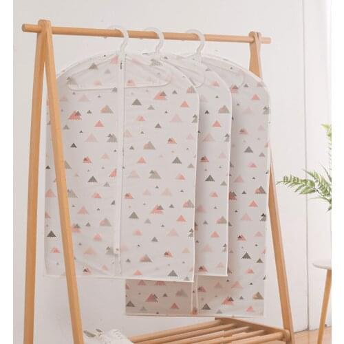PEVA Waterproof Clothes covers Dress Coat Suit Clothes Dust Cover Garment Bag Home Storage Bag Wardrobe closet Organizer