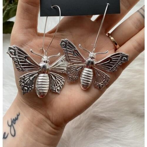 Butterfly Earrings Butterfly Necklace Big Butterfly Silver/gold Plated/Psychedelic,Butterfly Gift, Butterfly Jewelry