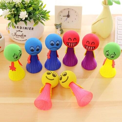Random Small Elf Eva Bounce Springs People Bouncing Little Jumps Children Gifts Dolls Toys Mixed Color
