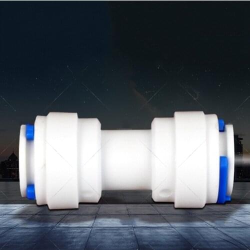 3/8" OD Tube Quick Pushfit Fitting Connection RO Water Connector Reverse Osmosis Aquarium System Plastic Pipe Fittings