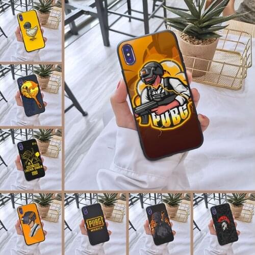 Back Cover For Apple iPhone X XR XS MAX 8 7 6S 6 S Silicone Soft PUBG Game Cool Men Black Phone Case For iPhone 6 S 6S 7 8 Plus