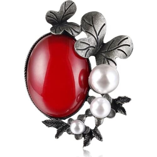 2021 Fashion Jewelry Vintage Crystal Imitation Pearl Flower Pin Brooches for Women Charm Jewelry Women Accessories Collar Brooch