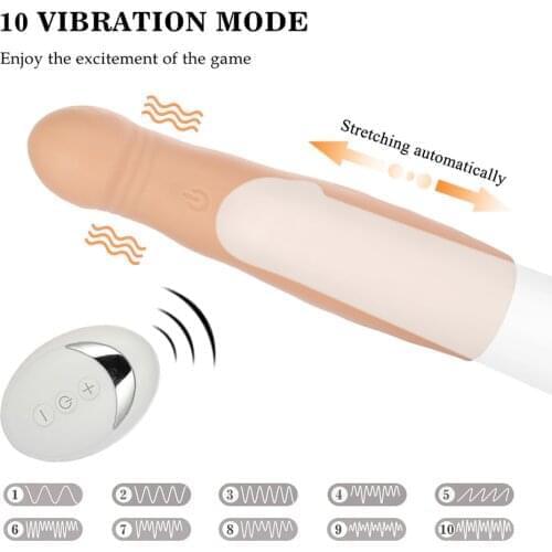 10 Frequency Charging Dildo Vibrator Man Penis Sleeve Enlarger Penis Extender G-Spot Vibrator For Men Women Sex Toys Masturbator