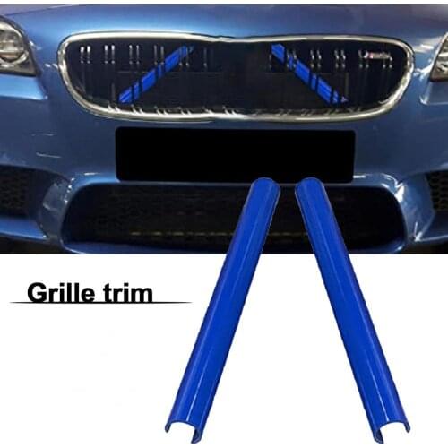 2Pcs/Set Front Grille Trim Strip Car Modification Center Grill Insert Trim for 5 series F07/F10/F11/F18 Car Decoration Stickers