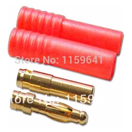 200 pairs x 4.0mm Gold Banana Connector with Protector/Cover for model planes DU0090