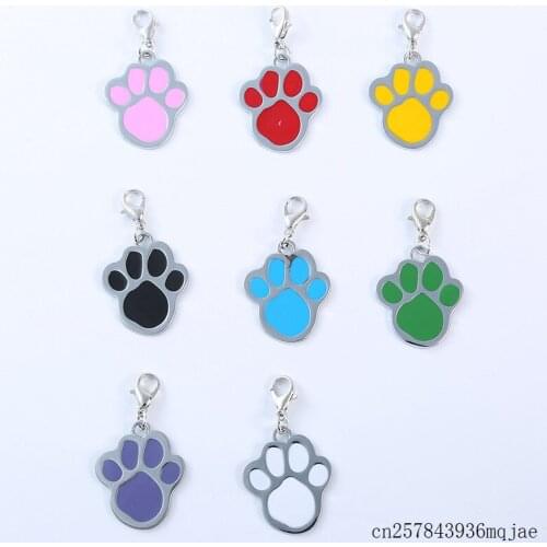 200pcs Footprints Dog Tags Pet Pendant Decor Footprint Identity Card Lovely Pet Jewelry Popular Pet Accessories
