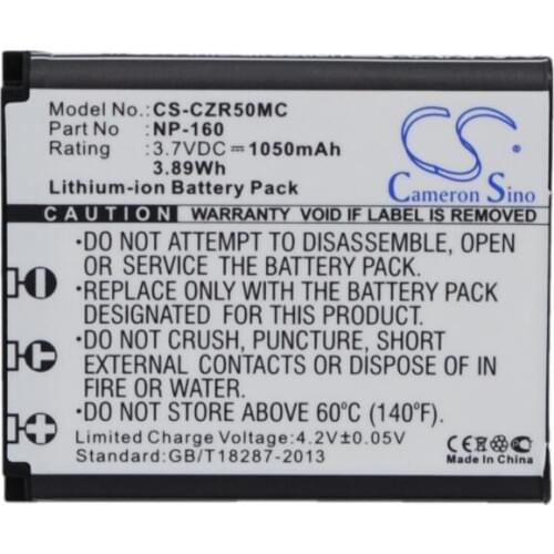 Cameron Sino 1050mAh battery for CASIO Exilim EX-FC500 EX-ZR50 EX-ZR55 EX-ZR60 EX-ZS220 NP-160 Camera Battery