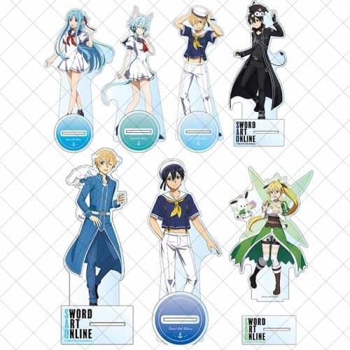 Anime Sword Art Online SAO Yui Pina Acrylic BL Stand Cartoon Figure Keychain Model Pendant Toy Desk Decor Student Cosplay