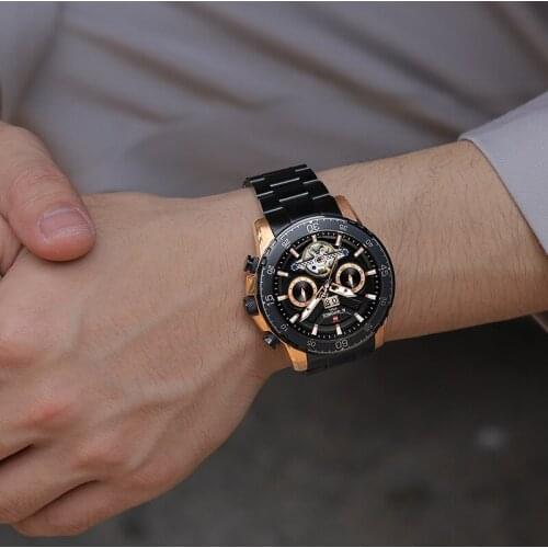 AVIFORCE 2021 New Mens Watch Fashion Luxury 3Bar Waterproof Stainless Steel Strap Watch Complete Calendar Luminous Hands Clock