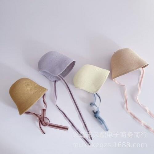Children Fairy Hat Summer Boys and Girls Travel Breathable Ribbon Visor Split Straw Hats Toddler Kids Solid Color Caps
