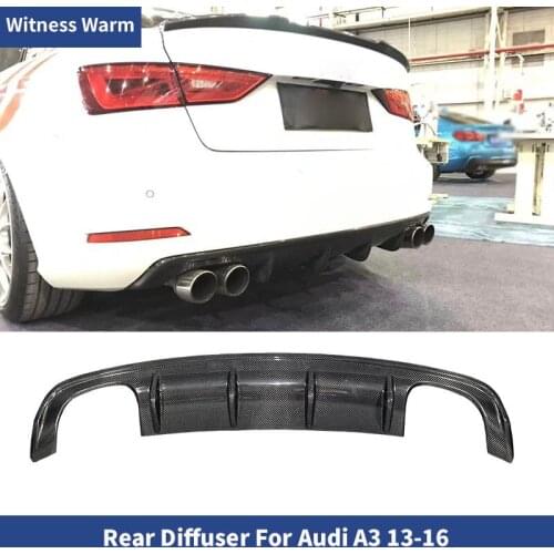 For A3 Rear Bumper Diffuser Lip for Audi A3 Sedan Standard 4 Door 2013 - 2016 Car Rear Lip Spoiler Auto Car Accessories