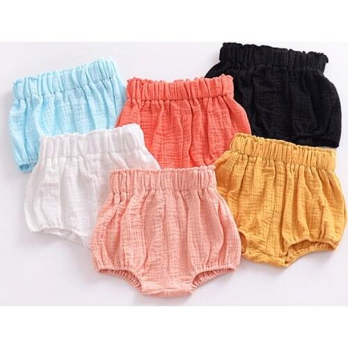 Baby Girl Summer Shorts Baby Girl Bloomers Newborn Baby Clothing Bread Pants Baby Girl Shorts Kids 0-6 Years Old