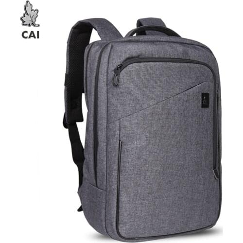 CAI Double-Layers School Bag Couple Backpack Collage Casual Laptop Men Business Travel Preppy Style Book Bags Waterproof Vintage
