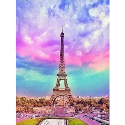 Eiffel Tower 5D DIY Diamond Painting Accessories Cross-stitch Draw Needlework Embroidery Sale Handcraft Mosaic Scenic Kit