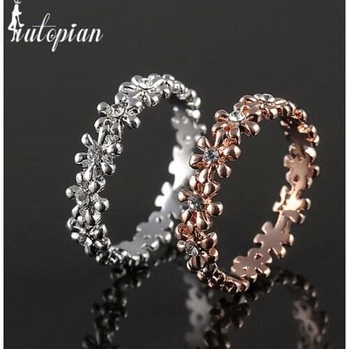 Italina Rigant Valentines Day Gift Flower Ring With Austrian Crystal Stellux Jewlery High Quality1 #RG95118