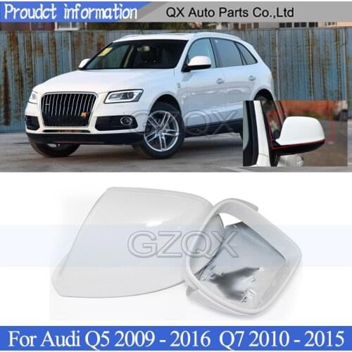 CAPQX Rearview Mirror Cover For Audi Q5 2009 - 2016 Q7 2010 - 2015 Outside Mirror Cover Rear view mirror Cap Housing Shell